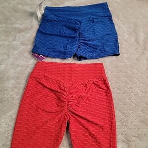 Craft Athletic Shorts in Blue and Red